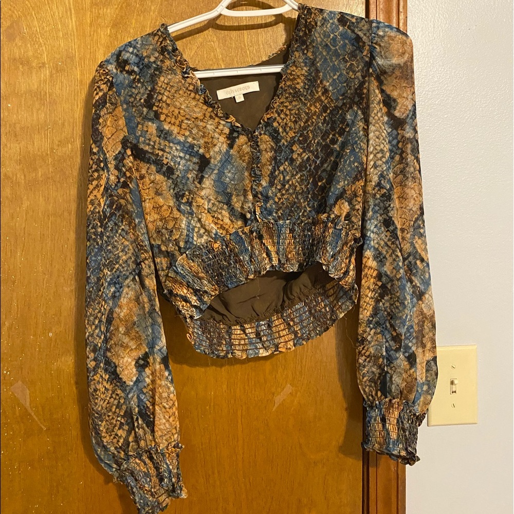 Snake skin crop top